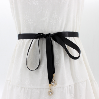 Thắt lưng mặc đầm váy áo dây vải đơn giản khóa hạt châu xinh iu sành điệu TLAU5